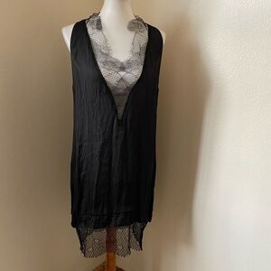 Sharon Wauchob Women’s Dress Black Size 38 Silk and Lace Slip Dress